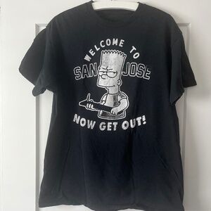 Bart Simpson T Shirt San Jose California Medium Tee